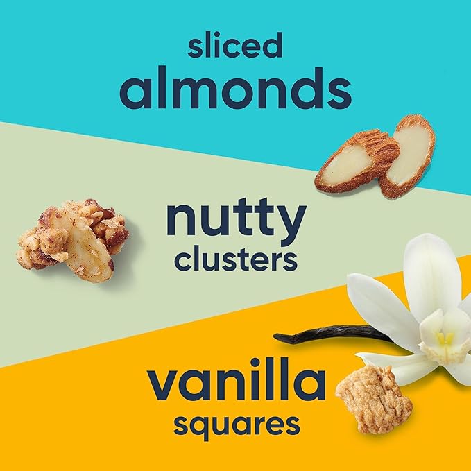 Ratio Trio Vanilla Almond Crunch Cereal, 10g Protein, Keto Friendly, 10.4 oz