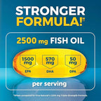 Viva Naturals Omega-3 Fish Oil, Triple Strength, 2500 mg, 60 Softgels – Re-Esterified Omega 3 Fatty Acids Including EPA, DHA, DPA - Pascatarian-Friendly