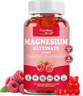 Magnesium Glycinate Gummies 500mg | Relaxation Calm Magnesium Gummies | Sugar-Free | Non-GMO | Gluten-Free | Vegan-Friendly for Adults & Kids (60 Raspberry Gummies)