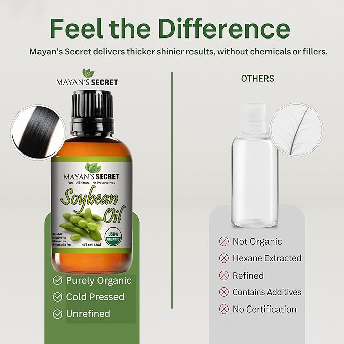 Pure Carrier and Essential Oils for Skin Care, Hair, Body Moisturizer for Face-Anti Aging Skin Care (Soybean Oil Organic, 4oz)