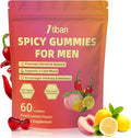 Spicy Gummies Cubes for Couples, Adults Intimacy Hot Peach Gummy with Chili Pepper, Muira Puama, Maca Root and Epimedium, Plant-Based Daily Wellness Support, Vegan, Non-GMO – 60 Gummies