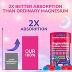 Magnesium Glycinate Gummies 1000mg – x2 High Absorption Magnesium Gummies for Women, Men & Kids – Sugar Free Vegan Supplement with CoQ10
