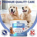 Natural Hеmp Calming Chews for Dogs w/Valerian Root & Melatonin/Hip Joint Health + Mood & Behavior Aid for Fireworks, Thunderstorms, Separation/Tasty Calming Treats 120 ct