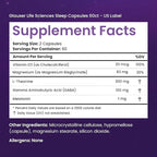 Levium Sleep Formula Supplement | Natural Relaxation Aid Capsules with Melatonin, GABA, L-Theanine, Magnesium | 60 Count Bottle – 30 Day Supply