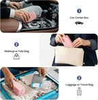 NEW Foldable Weekly Pill Organizer with Extra Grid, Cute & Portable 7 Day Pill Box 1 Time a Day, Week Daily Medicine Organizer - Large Travel Pill Case Holder Dispenser for Vitamin, Supplement - Pink