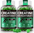 Creatine Gummies for Men & Women - Chewable Creatine Monohydrate Gummies for Muscle Strength, Improving Endurance & Post Workout Recovery - Creatine Supplement - Green Apple Flavors (160 Count)