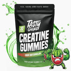 TASTY GAINS Creatine Gummies, 90g of Creatine, Non-GMO, Vegan - Build Muscle & Boost Strength for Men & Women (1g Creatine Monohydrate Per Gummy) Made in USA (90, Sour Watermelon)