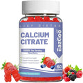 Calcium Citrate Gummies, Chewable 1200mg Calcium Gummies for Women & Men, Calcium Supplement for Muscle & Immune Support, High Absorption, Sugar Free, Mixed Berry Flavor, 60 Count