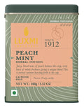 Luxmi Estates Peach Mint Tea with Cinnamon Ginger Hibiscus, 50 cups (100g/3.5oz) | Caffeine-Free