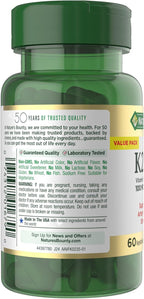 Nature’s Bounty Vitamin D3 K2 Supplement, 4000 IU Vitamin D3 plus 100 mcg of Vitamin K Supplements for Adults for Heart & Bone Health Support, 60 Day Supply, 60 Vegetarian Capsules