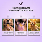 Calming Oral Strips for Dogs & Cats | Fast Acting Pet Anxiety Relief with L-Theanine, Chamomile, Tryptophan & Melatonin Behavioral Support for Travel, Fireworks, Thunderstorms 30 Oral Strips