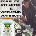 MFL Muscle Whey Protein l 28g of Protein l 8g BCAAs l Keto Friendly l Low Carbs l 2 lbs (Cookies and Cream)