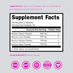 Beef Organ Supplement for Women - Grass Fed Beef Liver, Heart, Kidney & Uterus 1000mg Per Serving - Support Women's Energy & Overall Health - Third Party Tested & Non GMO - USA Made (60 Capsules)