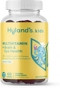 Hyland's Kids Multivitamin + Brain & Eye Health, Sugar Free Natural Mixed Berry Flavored Gummies with Choline, Lutein & Omegas, 60ct Bottle