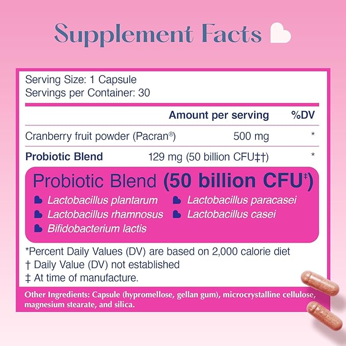 LOVEBUG Probiotics for Women with Pancran® – Multi-Strain Probiotic Supporting UTI, BV, Odor & PH Balance - Vaginal Probiotics for Womens Intimate Flora & Digestive Health - 30 Capsules