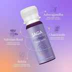 SAGA Starlight Organic Sleep Shots – Natural Sleep Aid with Melatonin, Reishi, Valerian Root, Ashwagandha, Chamomile – Sugar-Free, Vegan, Zero Calories, Plant-Based Sleep Support, Travel Size (2 Oz)