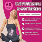 NATURE TARGET Probiotics for Women Urinary Tract Health with D Mannose & Cranberry - 60 Billion CFUs Vaginal Probiotics for Digestive Health, UTI & PH Balance with Prebiotics - 90 Capsules