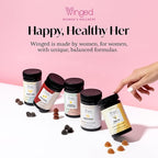 Winged Wellness Hot Momma Menopause Supplements for Women - Hormone-Free Menopause Relief Support for Hot Flashes & Night Sweats with Chaste Tree Berry, Multivitamins & Shatavari - 60 Vegan Capsules