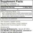 American BioSciences ImmPower AHCC Supplement, Vegetarian Capsules, Enhanced Immune Support, Natural Killer Cell Activity and Cytokine Production, 500 milligrams per Capsule (30 Count)