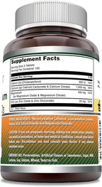 Amazing Formulas Calcium Magnesium Zinc with Vitamin D3 Supplement | Non-GMO | Gluten Free | Made in USA (2 Pack)