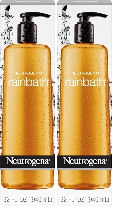 Neutrogena Rainbath Cleansing Shower Gel, Daily Moisturizing Body Wash Cleanser & Shaving Gel for Men & Women, Rinsing Creamy Lather for Softer & Smoother Skin, Original Scent, 32 fl. Oz (Pack of 2)