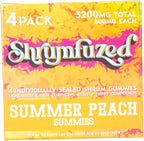 Shrumfuzed Proprietary Nootropic Gummy 3200mg - Lion's Mane, Reishi, Chaga, and Cordycep Nootropic Mushroom Blend (4, Summer Peach)