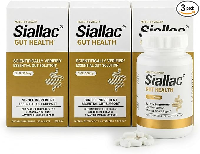 Gut Health - Gut Barrier Function, Epithelial Cell Growth, Immune Support, Enhances Nutrient Absorption, Microbiome Balance (HMO 3'-SL) (3-Pack | Best Value)
