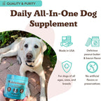 Natural Dog Company 25-in-1 Multivitamin for Dogs – Vet-Formulated Soft Chews for Puppies, Adults & Seniors, Supports Joints, Skin, Coat, Immune & Heart Health, NASC Certified, 180 Count