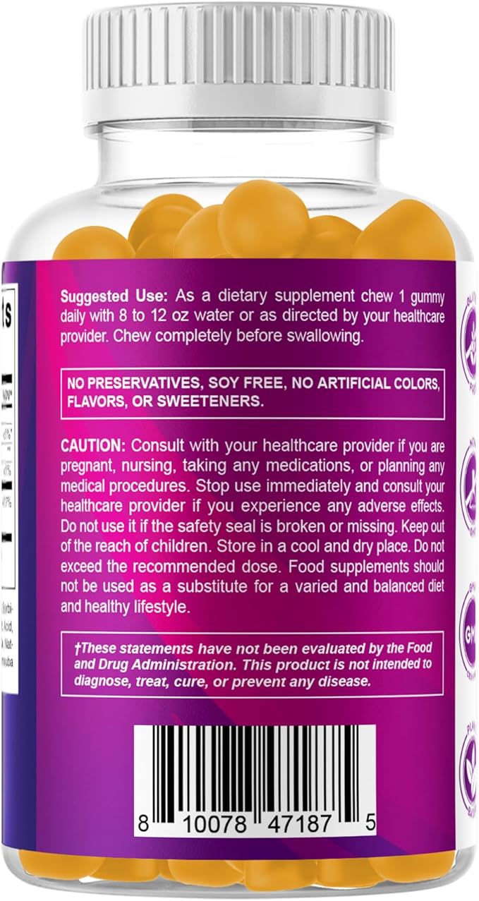 Vitamatic Folic Acid Gummies 1000 mcg (1 mg) - an Essential Prenatal Vitamins for Mom & Baby - Vitamin B9-120 Vegan Gummies (1)