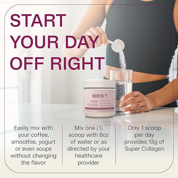 FORTIBONE® Collagen - 3 Clinically-Supported Bioactive Collagen Peptides with FORTIBONE®, FORTIGEL®, VERISOL® Unflavored Collagen for Women - Reduce Wrinkles, Improve Bone Density - 30 Servings