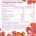 Magnesium Glycinate Gummies 600mg, Magnesium Gummies for Women & Men, with Magnesium L-Threonate 300mg, CoQ10 and Black Pepper, Vegan (120 Count)