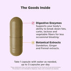 OLLY Beat The Bloat Capsules, Digestive Support Enzymes, Supplement for Women - 25 Count