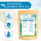 WT WEETEE Licorice Mint Tea Bags 100 Counts, Made 100% Natural & Pure Peppermint & Licorice Root, Naturally Caffeine-free, Sweet & Refreshing