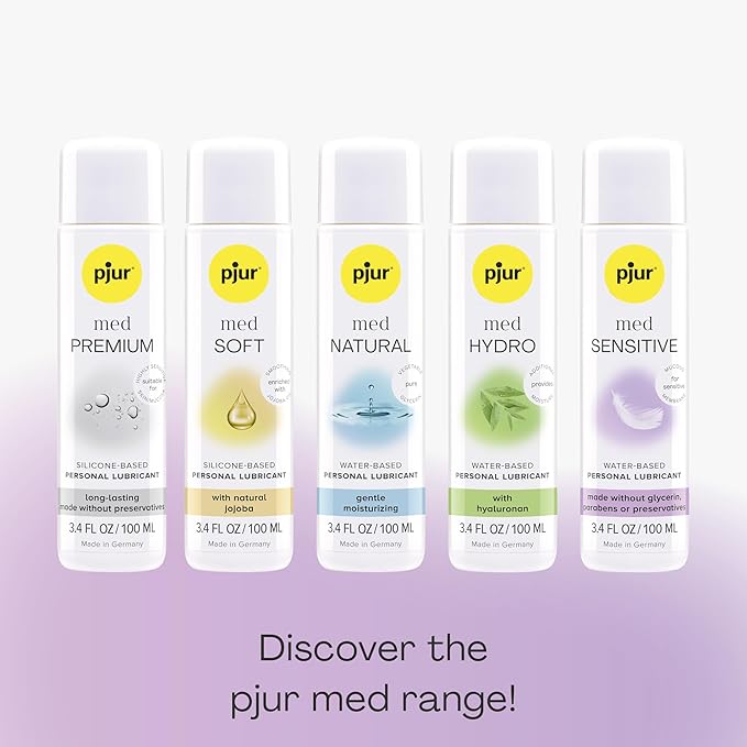 pjur med Sensitive - Water-Based Lubricant, Premium Intimate Sex Lube for Men, Women & Couples, Long Lasting - 100ml / 3.4 fl.oz