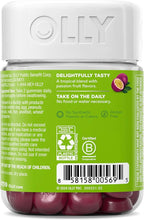 OLLY Daily Energy Gummy, Caffeine Free, Vitamin B12, CoQ10, Goji Berry, Adult Chewable Supplement, Tropical Flavor - 60 Count (Pack of 2)