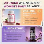 Lukaree Evening Primrose Oil & Cranberry Wellness Duo – Supports Urinary Health, Hormonal Balance, Skin Health, Stress Relief, and Relaxation – Daytime Clarity & Nighttime Calm – 30-Day Supply