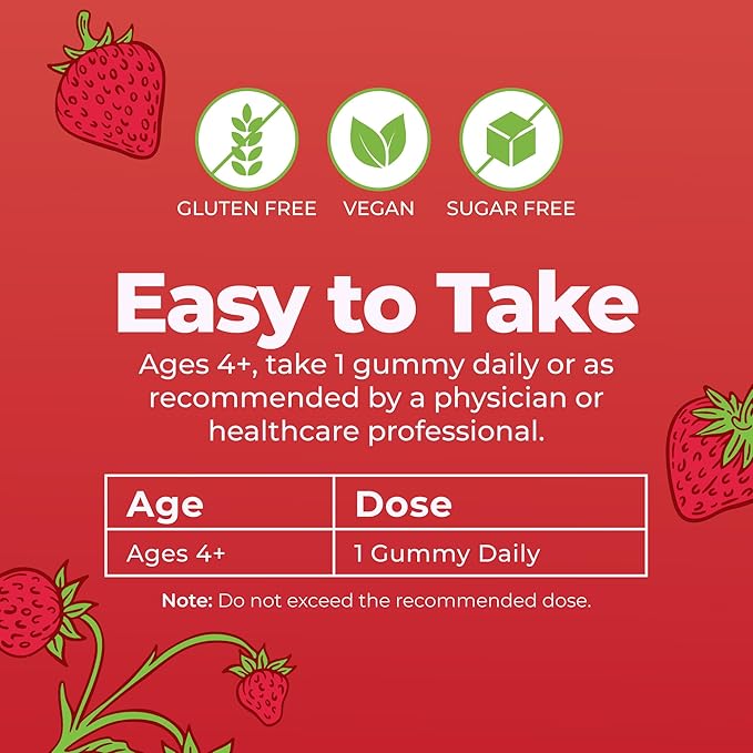 MARYRUTH'S Organic Vitamin D3 + B12 Gummies for Ages 4+ | Bone Health | Immune Support | Energy Metabolism | Cognitive Function | Vegan | Non-GMO | Gluten Free | 60 Servings | 2 Month Supply