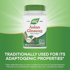 Nature's Way Asian Ginseng, Fights Fatigue*, 1,120mg Per 2-capsule Serving, Non-GMO Project Verified, Vegan, 100 Capsules (Packaging May Vary)