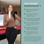 JJ Smith ProGestGlow- Natural Progesterone Cream for Women- Wild Yam Cream for Hormone Balance, PMS & Menopause Symptom Relief, Estrogen Dominance Support, Fertility, Skin & Weight Control (3oz)