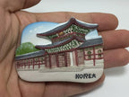 WitnyStore Tiny 2¾" Gyeongbokgung Palace Seoul South Korea - Miniature Hand Made Resin 3D Asia Landmark Tourist Attractions Decorative Refrigerator Fridge Magnets Collectible Traveler Souvenirs Gifts