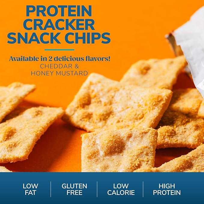 WonderSlim Protein Snack Chips, Honey Mustard, Low Fat & Gluten Free (10ct)