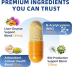 NAC Supplement 900 mg – Liver Cleanse Detox & Repair, Antioxidant & Cellular Health, Alcohol Defense Support – N-Acetyl Cysteine Capsules with Milk Thistle, Turmeric, Dandelion & Artichoke – 60 Count
