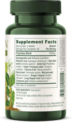 Banyan Botanicals Organic Stress Ease – Adrenal Support & Resilience Supplement – Ashwagandha & Shatavari for Fatigue & Nervous System Balance – 90 Tablets – USDA Organic