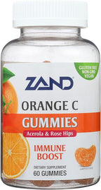 ZAND Orange C Gummies Immune Support for Adults & Kids with Vitamin C, Acerola & Rose Hips 60ct, 30 Serv. (8404327)