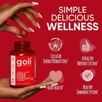 Goli Apple Cider Vinegar Gummies - Worlds First ACV Gummy with Vitamin B12, Beetroot & Pomegranate - Vegan, Non-GMO, Gluten-Free, 120 Count (2 Pack)