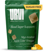 URVI® Blood Sugar Support Gummies – 300mg Apple Cider Vinegar ACV, 150mg Myo Inositol, Chromium & Zinc – for Metabolism & Energy – Keto, Sugar-Free – Apple Cinnamon Flavor – 60 Gummies