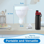 2Pcs Protein Powder Container to go Portable Supplement with Protein Powder Compartment Pill Storage Great for Workout Funnel Set Shaker Bottles Powder Supplement Storage Take to Go or Kitchen Use