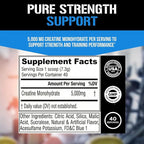 Evlution Nutrition Creatine 5000 - Supports Faster Recovery, Lean Muscle Growth & Performance - Pre & Post Workout Powder - 5000mg Pure Creatine Monohydrate Per Serving - 40 Servings - Blue Raz