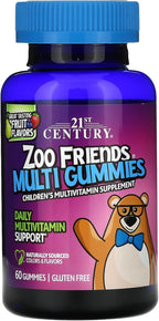 21st Century Zoo Friends Multi Gummies, Fruit 60 Count
