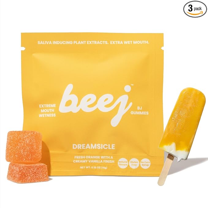 BEEJ Gummies for Couples - Natural Intimacy Gummy Candy - Romantic Gift for Birthday, Honeymoon, Anniversary, Valentines Day - No Artificial Flavors - Made in USA - 3 Pack, Dreamsicle